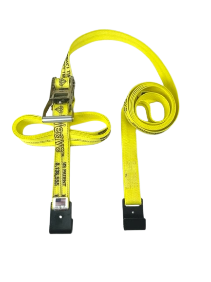 2" x 30' Ratchet Strap Assembly w/ Storage Loop & Flat Hooks-BEST