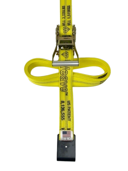 2" x 30' Ratchet Strap Assembly w/ Storage Loop & Flat Hooks-BEST