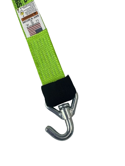 2" x 10' Strap w/ Steel Short Swivel J & Low Profile Sleeve-BEST