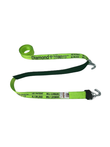 2" x 10' Strap w/ Steel Short Swivel J & Low Profile Sleeve-BEST