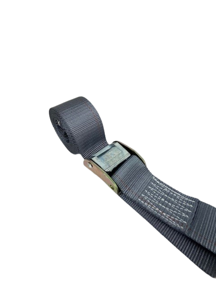 A-2X16CBSE-I - 2" x 16' Grey Interior Van Strap Cam Buckle Assembly with E-Track Fittings-GOOD