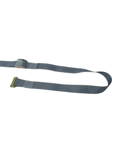 A-2X16CBSE-I - 2" x 16' Grey Interior Van Strap Cam Buckle Assembly with E-Track Fittings-GOOD