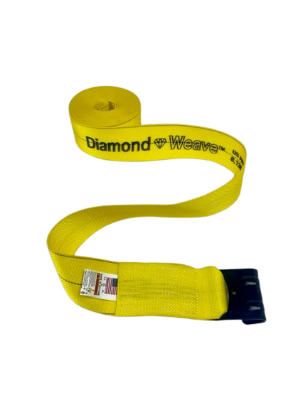 S-4X30FH-DW - 4" x 30' Diamond Weave Winch Straps with Flat Hook-BEST