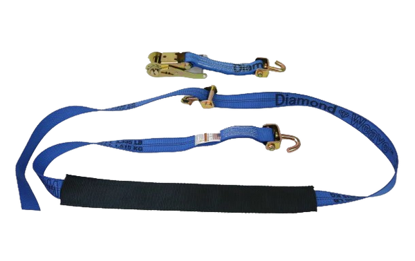 2" x 12' Ratchet Wheel Strap w/ 2" Low Profile Sleeve-BEST