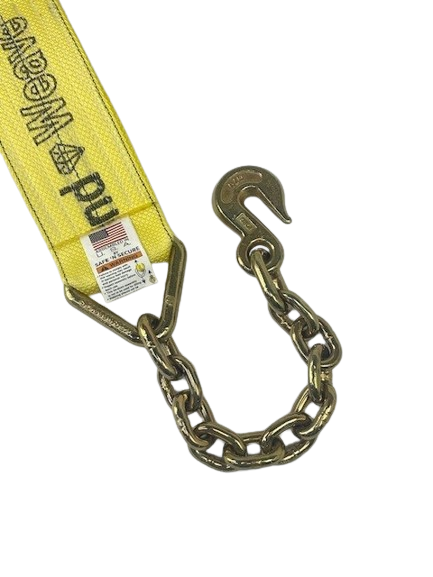 4" x 1" Ratchet Short End w/ Chain End & Grab Hook-BEST