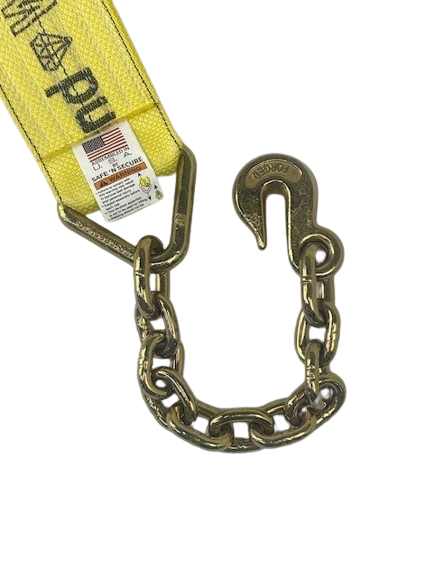 4" x 1" Ratchet Short End w/ Chain End & Grab Hook-BEST