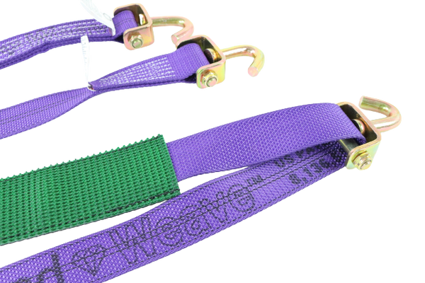 2" x 12' Ratchet Wheel Strap w/ 2" Low Profile Sleeve-BEST