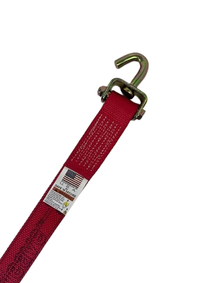 2" x 12' Strap w/ Swivel J & Low-Profile Sleeve-BEST