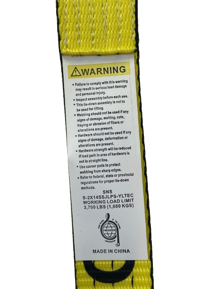 2" x 14' TECNIC Pro Web Strap w/ Short Swivel J-Hook & Low-Pro Sleeve-BETTER