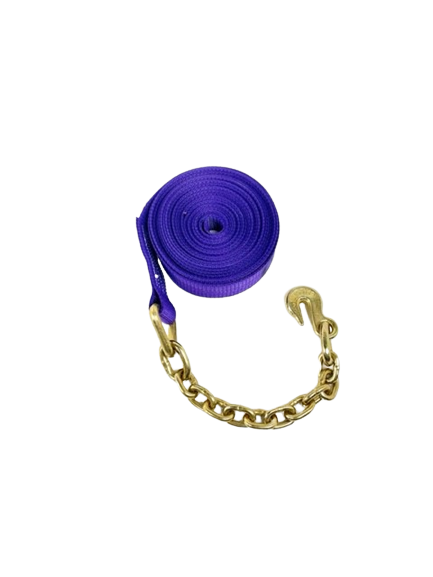 A-2X30RCE-DW - 2" x 30' Ratchet Strap w/ Chain Ends & Grab Hooks-BEST