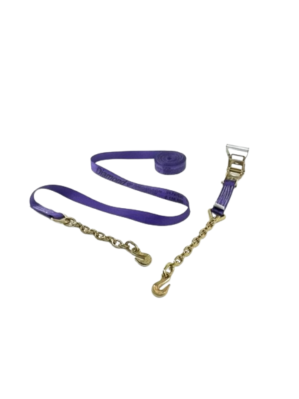 A-2X30RCE-DW - 2" x 30' Ratchet Strap w/ Chain Ends & Grab Hooks-BEST