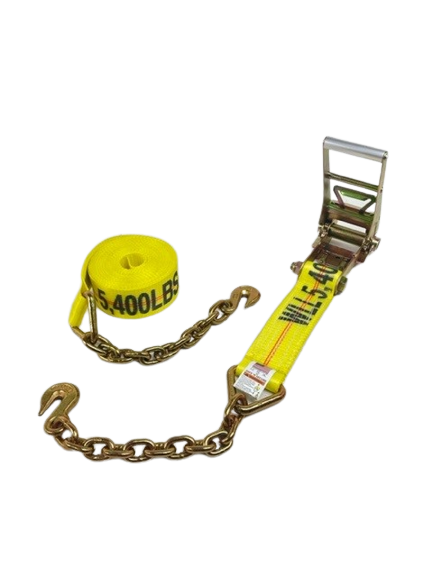 A-3X30RCE - 3" x 30' Ratchet Assembly w/ Chain Ends & Grab Hooks-BETTER