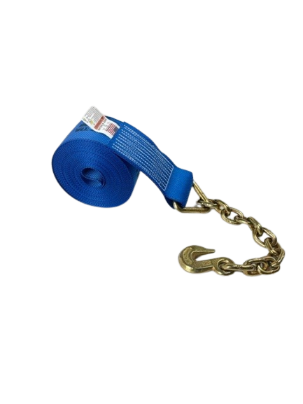 4" x 30' Ratchet Assembly w/ Chain Ends & Grab Hooks-BEST