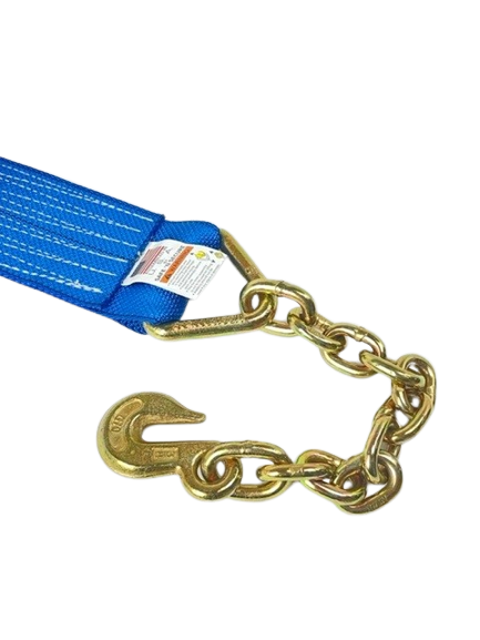 4" x 1" Ratchet Short End w/ Chain End & Grab Hook-BEST