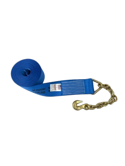 4" x 30' Ratchet Assembly w/ Chain Ends & Grab Hooks-BEST