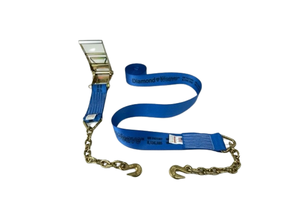 4" x 30' Ratchet Assembly w/ Chain Ends & Grab Hooks-BEST