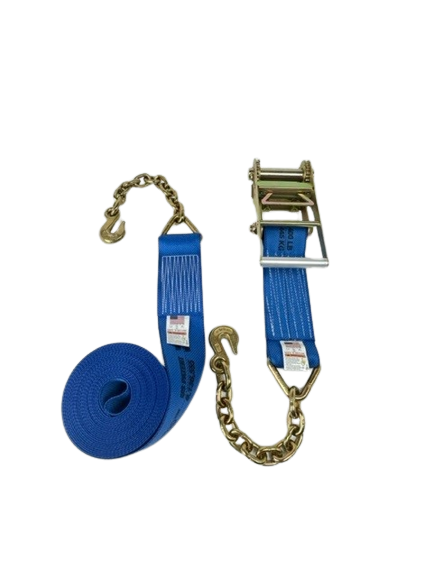 4" x 30' Ratchet Assembly w/ Chain Ends & Grab Hooks-BEST