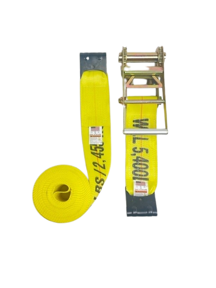 A-4X30RFH - 4” x 30’ Ratchet Assembly with Flat Hooks-BETTER