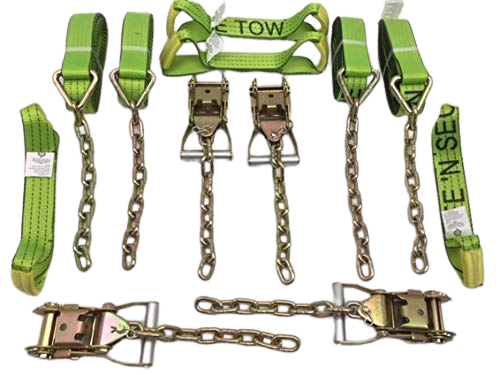 TOW-8PTCHAIN-I - 8 Point Kit Hi-Viz Green TECNIC for Rollback/Flatbed Tie Down-BETTER