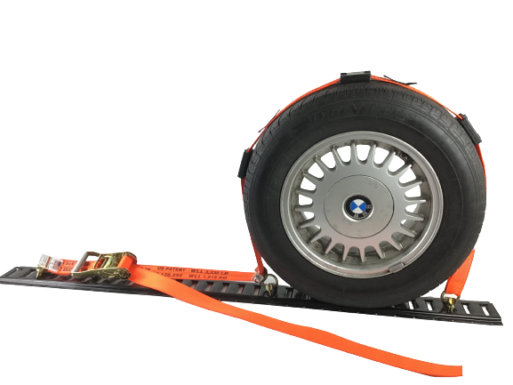 A-2X11RHOAIRCS-DW - 2" x 10' Wheel Strap with 3 Rubber Tread Grabs and Ratchet-BEST