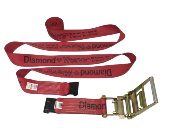 A-4X30RFH-DW - 4” x 30’ Ratchet Assembly with Flat Hooks-BEST