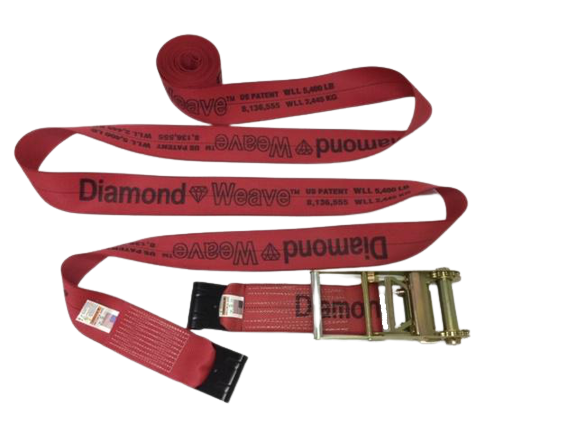 A-4X30RFH-DW - 4” x 30’ Ratchet Assembly with Flat Hooks-BEST