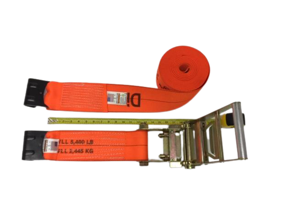 A-4X30RFH-DW - 4” x 30’ Ratchet Assembly with Flat Hooks-BEST