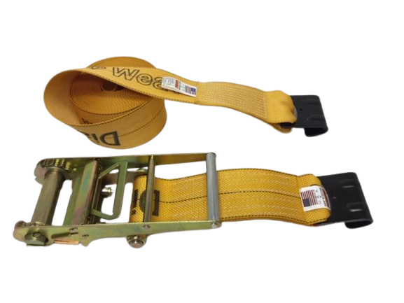 A-4X30RFH-DW - 4” x 30’ Ratchet Assembly with Flat Hooks-BEST