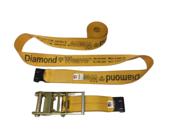 A-4X30RFH-DW - 4” x 30’ Ratchet Assembly with Flat Hooks-BEST