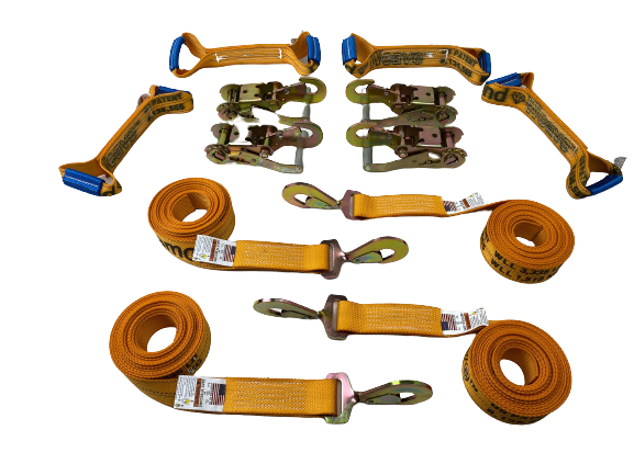 TOW-8PT-TSH-DW - 8 Point DIAMOND WEAVE Flatbed/Rollback 14' Car Tie-Down w/ Twisted Snap Hook-BEST