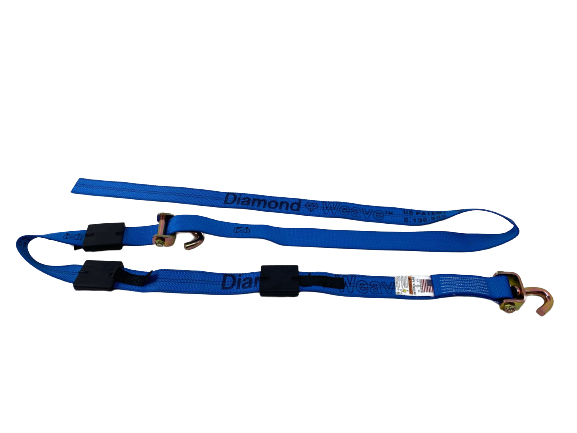 S-2X14SJRCS-DW 2' x 14' Strap w/ Swivel J-Hooks & Rubber Cleats-Diamond Weave-BEST