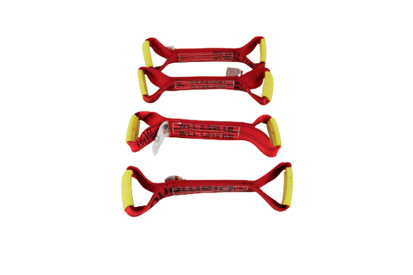 TOW-8PTCHAIN18 - 8 Point Heavy Duty Diamond Weave 18' Strap Kit for Rollback/Flatbed Tie Downs with 12" Chain Tail-BEST