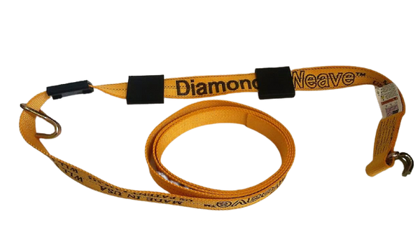S-2X14COT-DW - 2" x 14' Strap w/ Wire Hooks & Rubber Cleats-Diamond Weave-BEST
