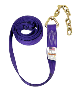 TOW-14CHAIN-DW - 14 Foot Strap with 12 inch 5/16 G70 Chain Tail-BEST
