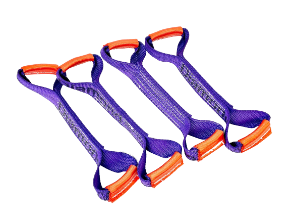 TOW-8PTCHAIN18-HDDW - 8 Point DIAMOND WEAVE Flatbed/Rollback 14' Car Tie-Down w/ Chain Tail-BEST