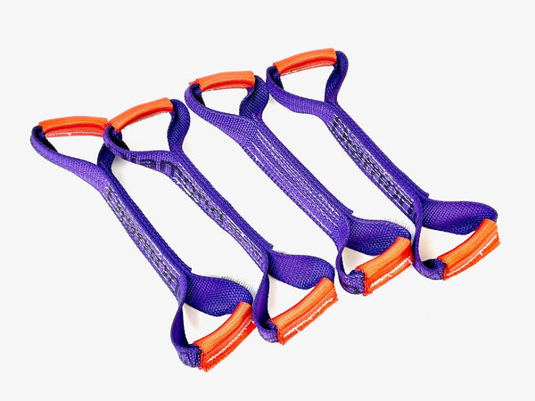 TOW-8PT-KIT - 8 Point DIAMOND WEAVE Flatbed/Rollback 14' Car Tie Down w/ RJ Hooks-BEST