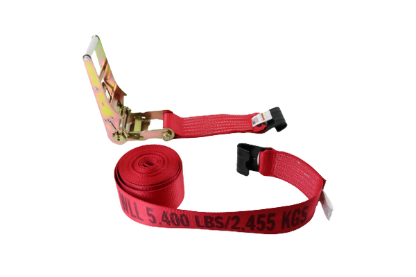 A-4X30RFH - 4” x 30’ Ratchet Assembly with Flat Hooks-BETTER