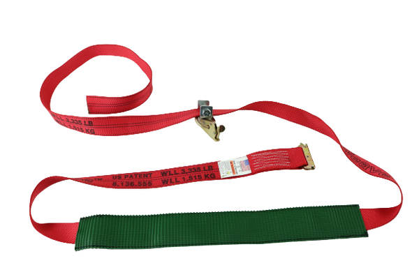 A-2X11RSEH-AUTO-HD - 2" x 10' Ratchet Wheel Strap With 2' Low Profile Grip Sleeve-BEST