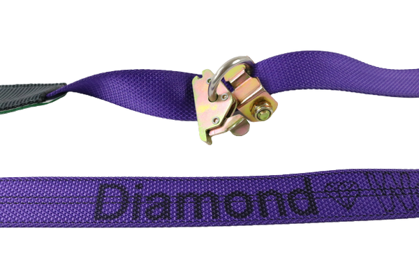 A-2X11RSEH-AUTO - 2" x 10' Diamond Weave Ratchet Strap w/ 2" Low Profile Sleeve-BEST