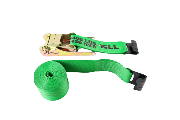 A-4X30RFH - 4” x 30’ Ratchet Assembly with Flat Hooks-BETTER