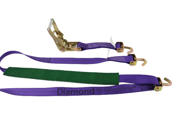 2" x 10' Ratchet Wheel Strap w/ 2" Low Profile Sleeve-BEST