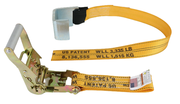 2" X 4' Gas Cylinder Ratchet w/ Loop & Strap w/ Waste Hook-BEST