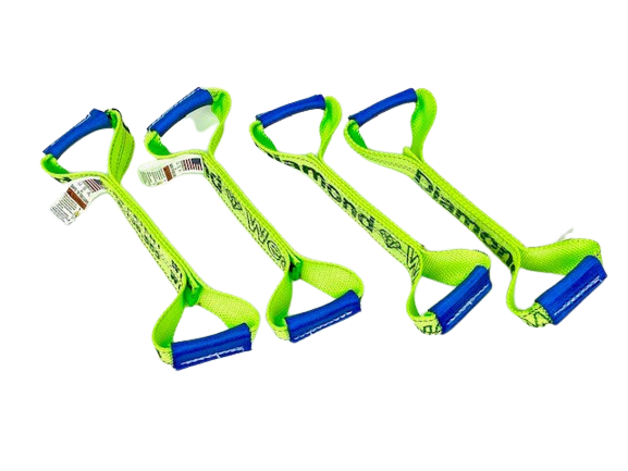 TOW-8PTCHAIN18-HDDW - 8 Point DIAMOND WEAVE Flatbed/Rollback 14' Car Tie-Down w/ Chain Tail-BEST