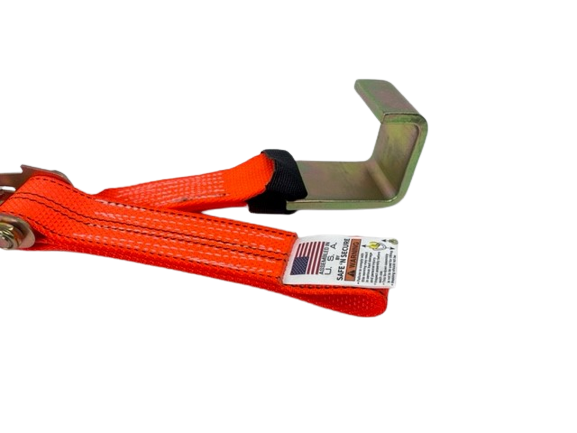 2" X 4' Gas Cylinder Ratchet w/ Loop & Strap w/ Waste Hook-BEST
