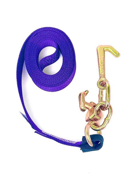 TOW-8PT-KIT - 8 Point DIAMOND WEAVE Flatbed/Rollback 14' Car Tie Down w/ RJ Hooks-BEST