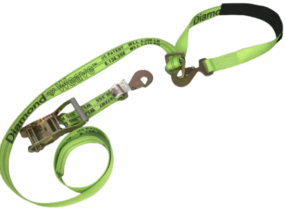A-2X10RAS-FSH-DW - 2" x 10' Axle Strap Combo w/ Flat Snap Hooks - BEST