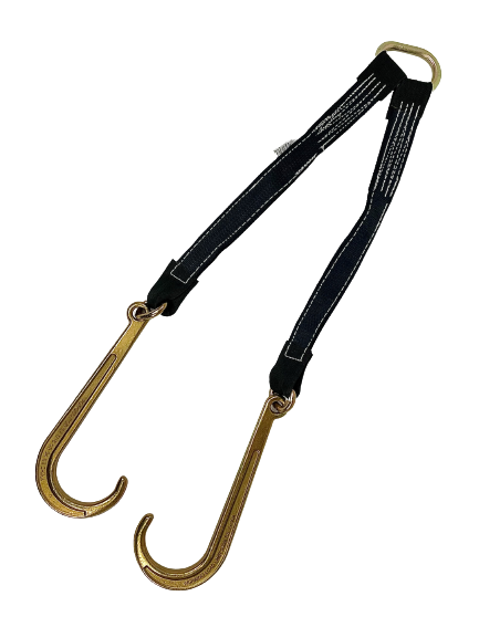 2" x 24" Towing V Bridle with 15 inch Forged J Hook-BEST