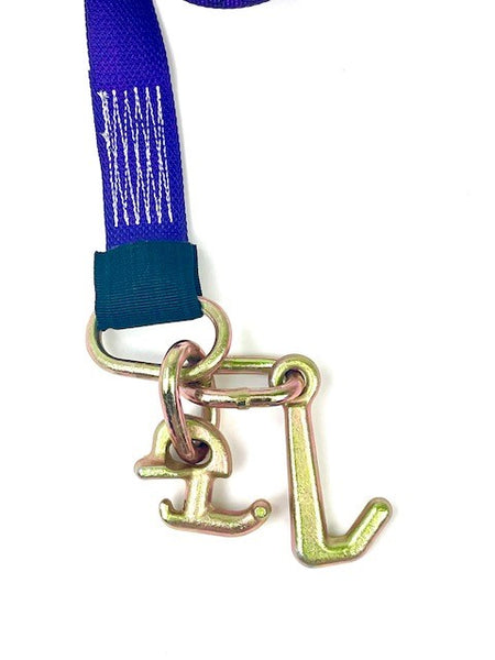 TOW-8PT-KIT - 8 Point DIAMOND WEAVE Flatbed/Rollback 14' Car Tie Down w/ RJ Hooks-BEST