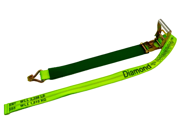 Underlift Tie-Down Assembly w/ Wire Hooks (Double J Hooks) - Diamond Weave - BEST