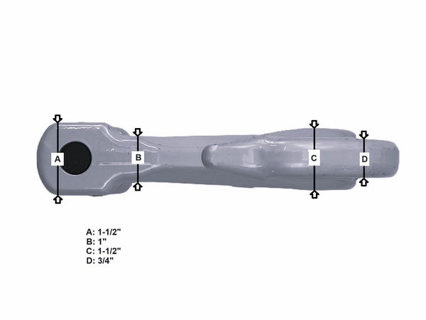 1/2" Grade 100 Clevis Non Cradle Grab Hook